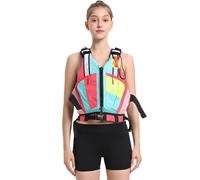 Adult Surfing Vest Neoprene High Buoyancy Adjustable Safety Swim Surfing Vest for Men Women Kayaking Fishing Boating Swimming Paddle Boarding Water Sports Activities(Pink,XL)