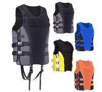 Adult Surfing Vest Neoprene High Buoyancy Aid Safety Swim Surfing Vest for Men Women Teens Kayaking Fishing Boating Swimming Paddle Boarding Water Sports Activities Gear(Black,XXL)