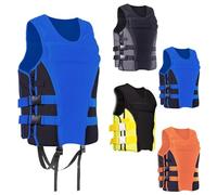 Adult Surfing Vest Neoprene High Buoyancy Aid Safety Swim Surfing Vest for Men Women Teens Kayaking Fishing Boating Swimming Paddle Boarding Water Sports Activities Gear(Blue,S)