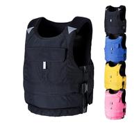 Adult Surfing Vest with Big Pocket Anti-Collision Buoyancy Aid Elasticated Hem for Fishing Boating Kayaking Swimming Paddle Boarding Motorboating Water Sports Activities Gear(Black,M)