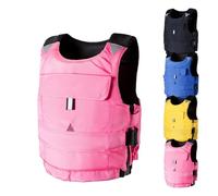 Adult Surfing Vest with Big Pocket Anti-Collision Buoyancy Aid Elasticated Hem for Fishing Boating Kayaking Swimming Paddle Boarding Motorboating Water Sports Activities Gear(Pink,XL)