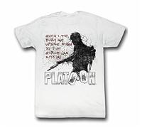 Adult White War Movie Platoon When I Die Bury Me Upside Down T-T-Shirts Hemden tee White(Large)