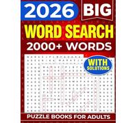 Adult Word Search Puzzle Book: 2000+ Big Print Brain Games with Fun, Easy-to-Read Relaxing for Seniors & Teens