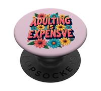 Adultar es Caro - Caos Divertido relacionable PopSockets PopGrip Adhesivo
