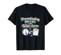 Adultar es difícil tareas del Vino 5 PM Procrastinación Camiseta