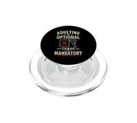 Adultar es Opcional El Caos es obligatorio Vida Adulta Divertida PopSockets PopGrip para MagSafe