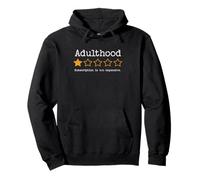 Adulthood 1 Star Review Suscripción a Vida Costosa Sudadera con Capucha