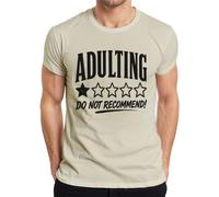 Adulting Do Not Recommend 1 Star Valoración Camiseta Hombre, naturaleza, L