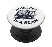 Adulting Is A Scam PopSockets PopGrip Adhesivo