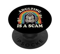 Adulting Is A Scam PopSockets PopGrip Adhesivo