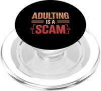 Adulting Is A Scam Retroalimentación de expresión rant ---- PopSockets PopGrip para MagSafe