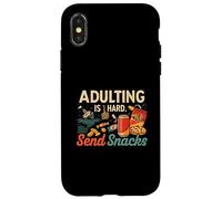 Adulting Is Hard Send Snacks Funny Adult Life Humor Carcasa para iPhone X/XS