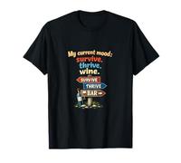 Adulting Is Hard Wine Humor Signpost Gráfico Camiseta