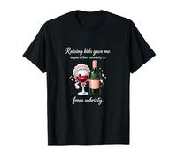 Adulting Is Hard Wine Mamá Humor Separación Ansiedad Camiseta