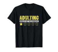 Adulting no recomendaría refranes divertidos One Star Adulting Camiseta