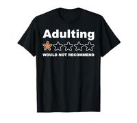 Adulting no recomendaría refranes divertidos One Star Adulting Camiseta