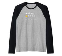 Adulting Would Not Recommended Funny One Star - Camiseta para adultos Camiseta Manga Raglan