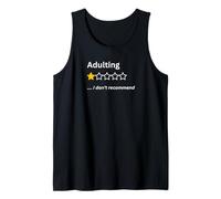 Adulting Would Not Recommended Funny One Star - Camiseta para adultos Camiseta sin Mangas
