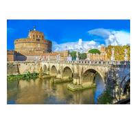Adulto 1000(70x50cm) piezas de Puzzle, Castel Sant'Angelo en El Tíber en Roma, Italia, Puzzle, Juguete de Juego de Puzzle para Jóvenes