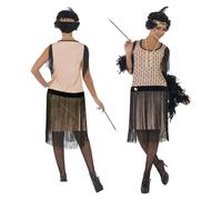 Adulto 1920's Coco Flapper Gran Gatsby Disfraz Mujer Talla 8-18