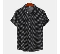 (Adulto, 2XL) Camisa de botones de lunares negros de Road House Disfraces de cosplay Personajes de moda