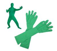 Adulto Chroma Completo 2 Uds. Guantes de Pantalla Verde Chromakey Guantes de Fondo con Efecto de Invisibilidad Universal para Fotografía Foto Vídeo Película Postproducción