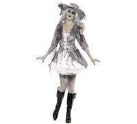 Adulto Disfraz de Fantasma Mujer Ghost Pirate Monja Halloween Disfraz