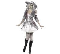 Adulto Disfraz de Fantasma Mujer Ghost Pirate Monja Halloween Disfraz