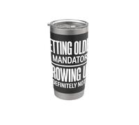 Adulto envejecer es obligatorio crecer definitivamente no Vaso térmico de acero inoxidable de doble pared