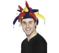 Adulto Gorro de Bufón & Campanas Multicolor Circo Unisex Accesorio de Disfraz