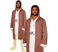 Adulto Jedi Traje Negro Marrón Sith Capucha Bata Monje Disfraces Star Wars Nuevo