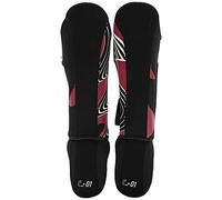 Adulto Kickboxing Muay Thai Protección Espinilleras Rojo Adecuado Lucha Boxeo Muay Thai (l)