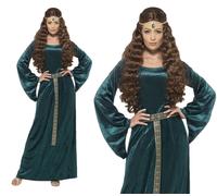 Adulto Medieval Doncella Marion Disfraz de Carnaval Día Disfraz Robin Hood Nuevo