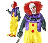 Adulto Pennywise Disfraz It para Hombre de Halloween Terror Payaso Lujo Conjunto