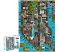 Adulto Puzle Rompecabezas 8-bit New York Mapa 500 Piezas Nivel 2 100% Reciclado