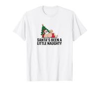 Adulto Santa ha Sido un Poco Travieso Humor Navidad Cerveza Camiseta