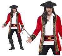 Adulto Traje de Capitán Pirata Talla Grande Hombre Bucanero Disfraz L-XXXL