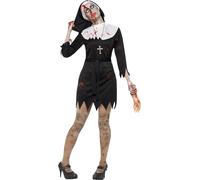 Adulto Zombie Monja Cura Parejas Disfraz Mens Ladies Halloween Disfraz