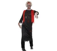 Adulto Zombie Monja Cura Parejas Disfraz Mens Ladies Halloween Disfraz