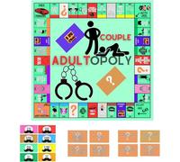 Adultopoly Board Game, Couple Board Game, Couple Adult Opoly Conversation Cards, Couple Game Card Board Game Props, Relationship Card Game, Conversation Cards for Couples (1pcs)