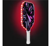 Adultos de pádel de pickleball - murciélago de fibra de vidrio, raqueta compuesta, equipo de paleta LED | Honeycomb Core Control Stick con agarre antideslizante, hoja ligera para entrenamiento