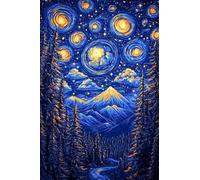 Adultos Diamond Painting Taladro Completo 5D DIY Arts Kits Hermoso Paisaje Psicodélico Imagen Rhinestone Bordado Diamante Pintura Pintura Para Decoración Pared Hogar Taladro Cuadrado 100x150cm B1856