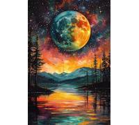 Adultos Diamond Painting Taladro Completo 5D DIY Arts Kits Hermoso Paisaje Psicodélico Imagen Rhinestone Bordado Diamante Pintura Pintura Para Decoración Pared Hogar Taladro Cuadrado 40x60cm B1854