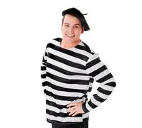 Adultos Francés Liso Boina Lana Gorro Invierno Negro Disfraz