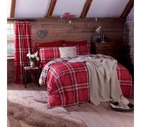 Catherine Lansfield Kelso Tartán Set Funda Edredón Matrimonio - Ropa de Cama
