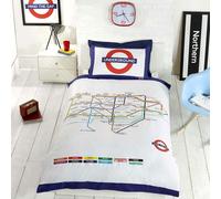 Londres Mapa Metro Funda Edredón Individual Set Con Ropa Cama Almohada Nuevo
