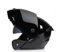 Adultos Modular Integrado Casco Moto, ECE Homologado Casco Abatible con Doble Visera Doble Lente Sistema De Ventilación Forro Extraíble