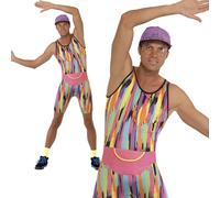 Adultos Mr. Energizer 90's Hombre en Forma Motivator Disfraz TV Celebridad