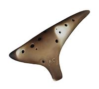 adultos Ocarinas 12 Agujeros Agujero Afilado Ocarina Alto C Marrón Oscuro Instrumentos De Música Superficie Lisa Instrumento De Viento De Madera ocarina instrumento (Color : 01)