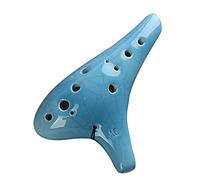 adultos Ocarinas 12 Hoyos Alto C Tono Cian Craquelado Cerámica Ocarina Principiante Adulto Ocarina Instrumento Musical ocarina instrumento
